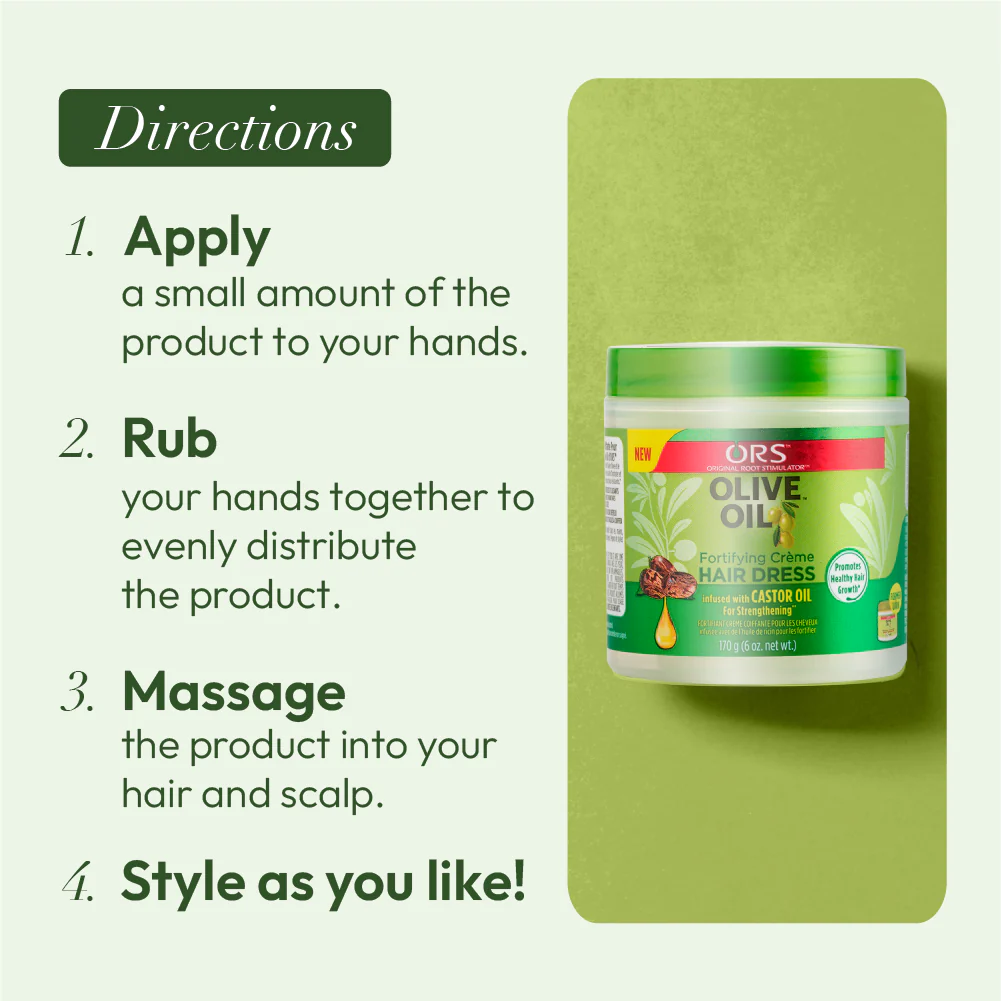 ORS Olive Oil Fortifying Creme Hair Dress for Strengthening (6.0 oz) - Image 9