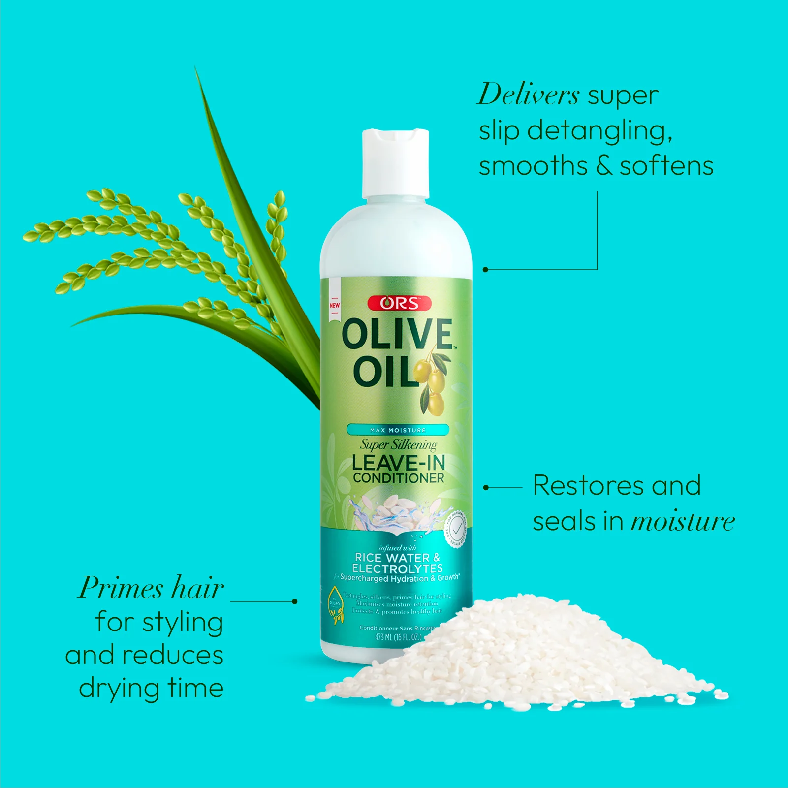 ORS Olive Oil Max Moisture Leave-In Conditioner (16.0 oz) - Image 3
